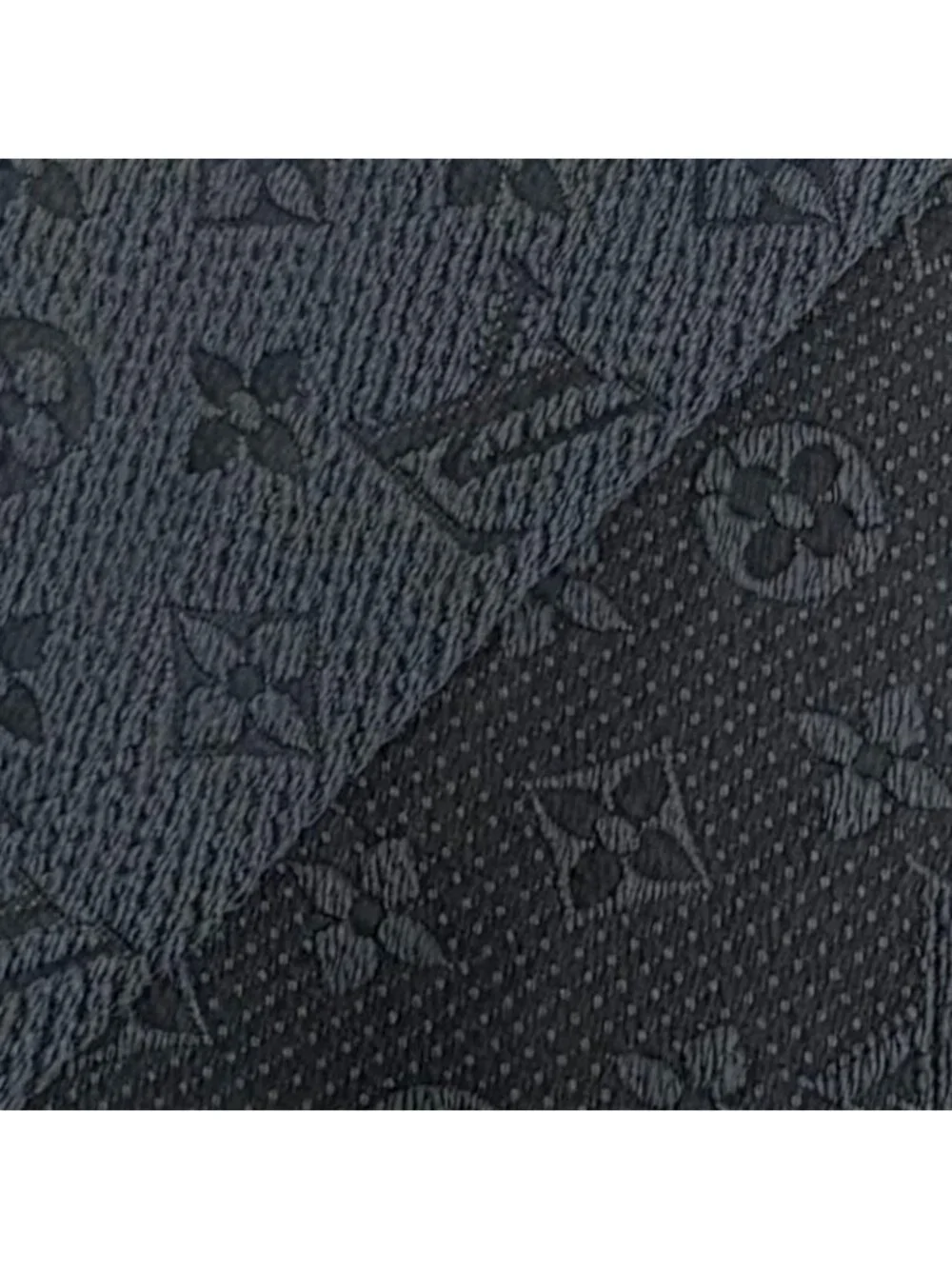 Louis Vuitton Logomania Scarf Wool Silk Monogram Dark Gray
